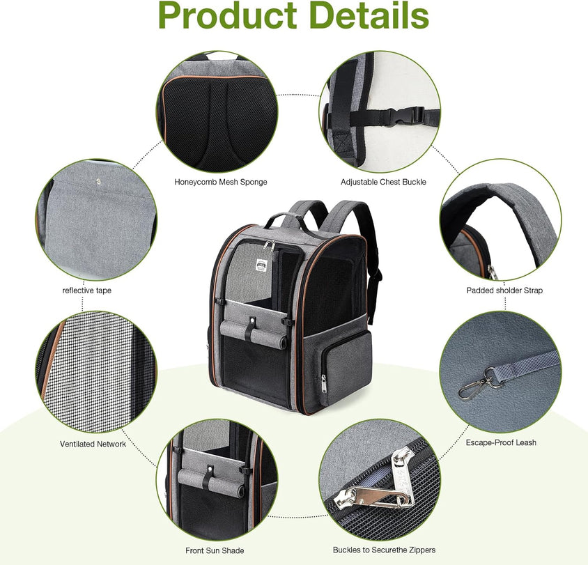 Large Expandable Pet Carrier Backpack - CatebyPets