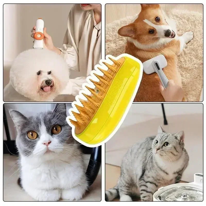 Electric Spray Massage Brush: Luxurious Dog Grooming Essential - CatebyPets