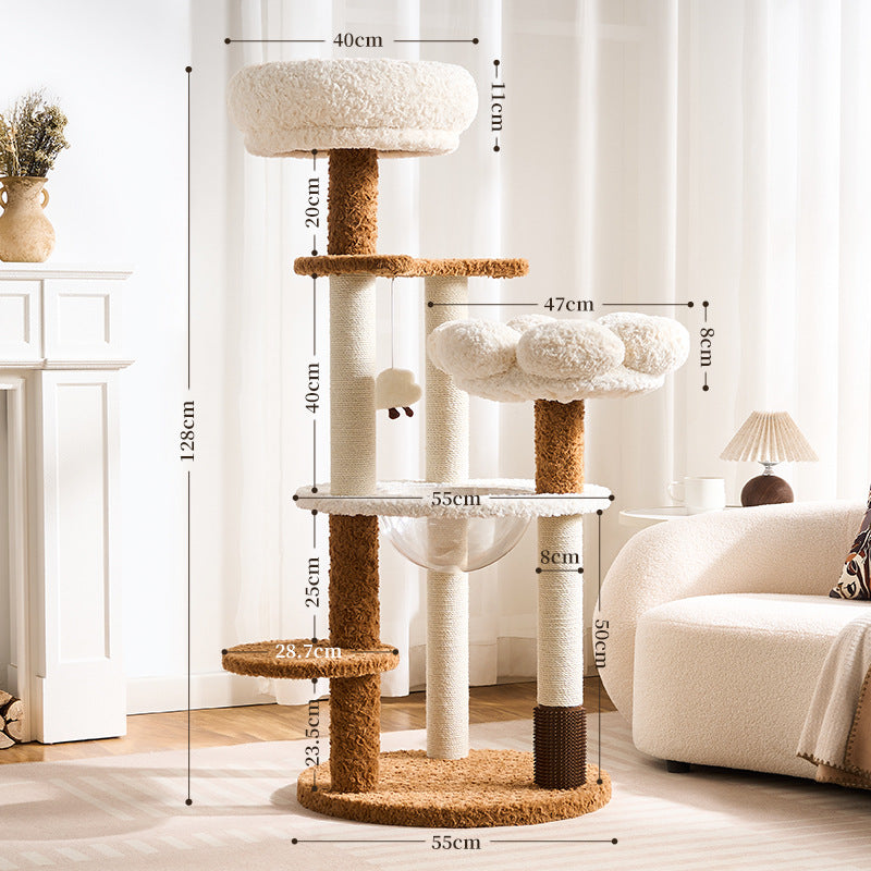 Space-Saving Cat Tree Bed: Modern Multi-Level Feline Fun Hub - CatebyPets