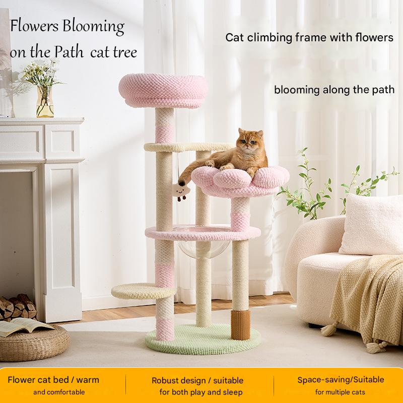 Space-Saving Cat Tree Bed: Modern Multi-Level Feline Fun Hub - CatebyPets