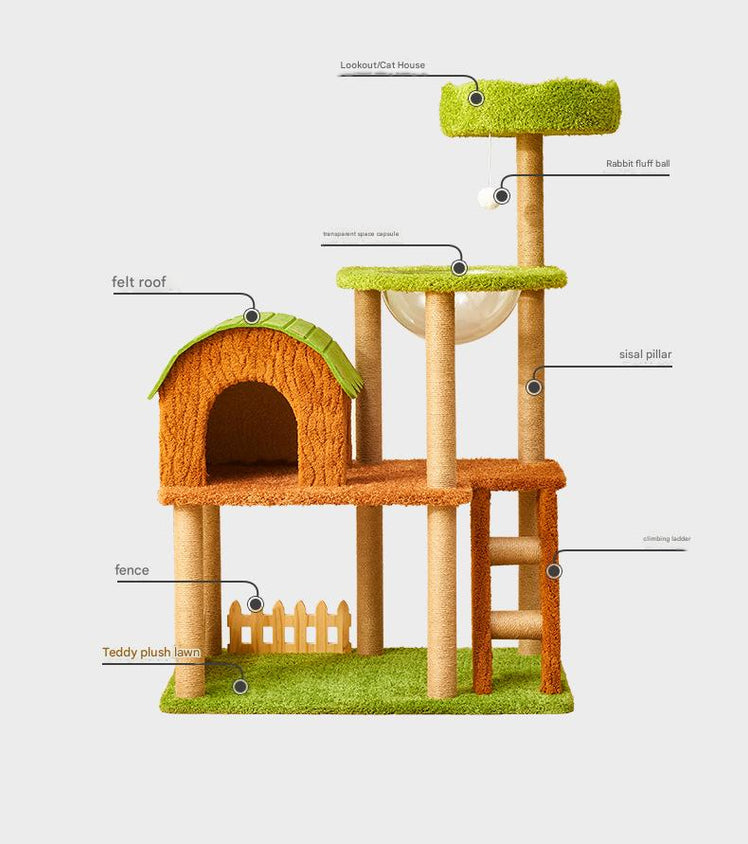 Multifunctional Home Pet Cat Tree – Stylish, Durable & Engaging - CatebyPets