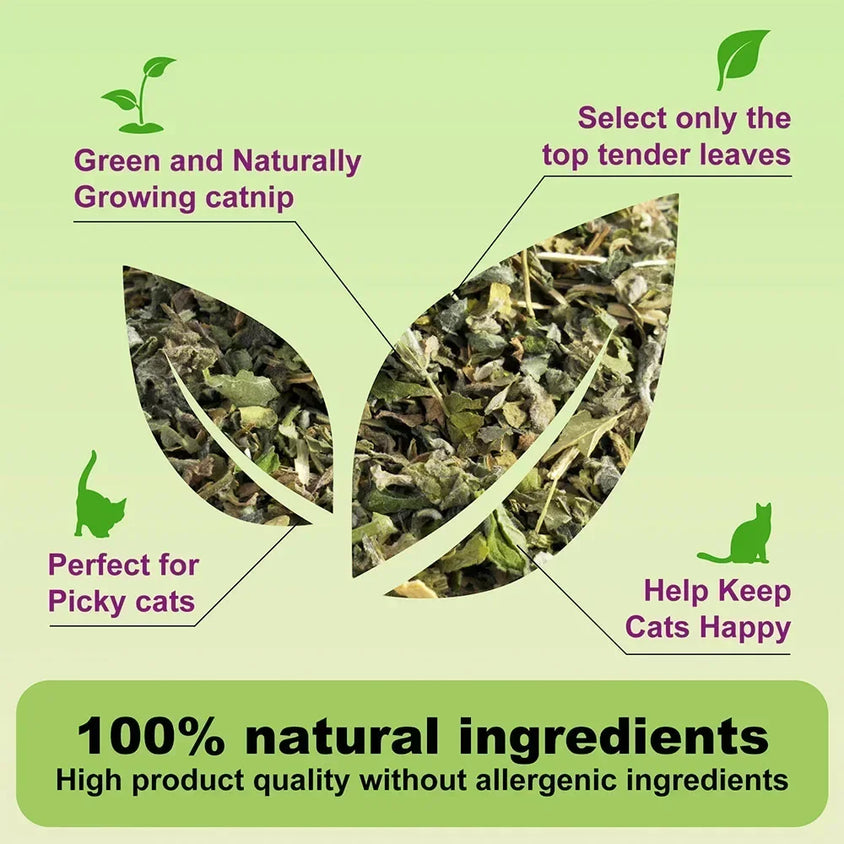Cat Crack Catnip 100% Natural Safe & Non-Addictive Catnip Treats Used to Supplement Catnip Toys, Catnip Spray, & Cat Accessories - CatebyPets