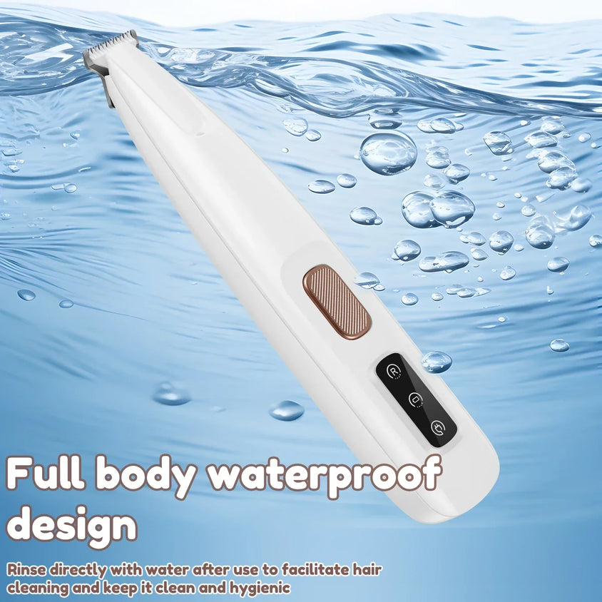 New Dog Paw Trimmer with LED Light Fully Waterproof Pet Hair Trimmer with LED Display Dog Clippers for Grooming 18mm Widen Blade - CatebyPets
