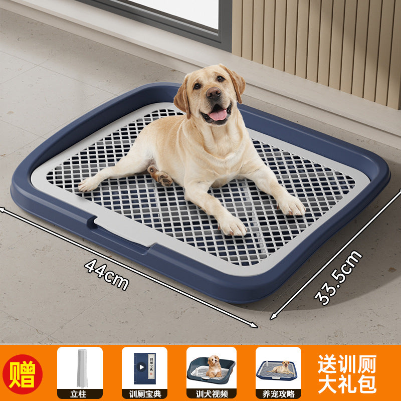 狗厕所超大号小中大型犬平板高围栏防外溅狗狗尿盆送立柱厂家批发