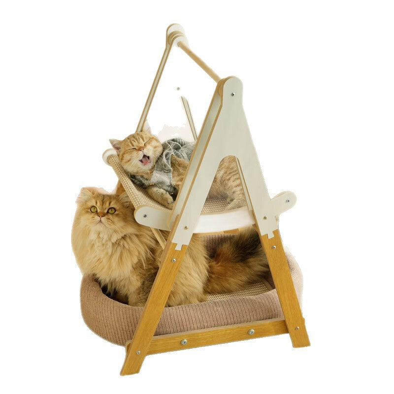 双层猫窝猫抓板摇床瓦楞纸猫窝无色无味安全卫生趣味猫抓板猫玩具