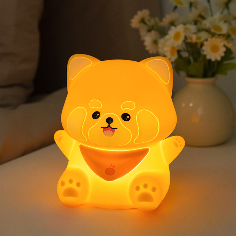 Cute Silicone Night Light for Kids Nursery | Squishy Animal LED Lamp (Capybara, Duck, Mushroom) | Rechargeable Touch Sensor Bedside Light - CatebyPets