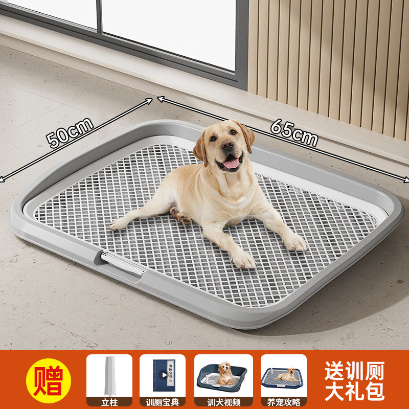 狗厕所超大号小中大型犬平板高围栏防外溅狗狗尿盆送立柱厂家批发