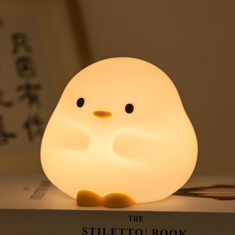 Cute Silicone Night Light for Kids Nursery | Squishy Animal LED Lamp (Capybara, Duck, Mushroom) | Rechargeable Touch Sensor Bedside Light - CatebyPets