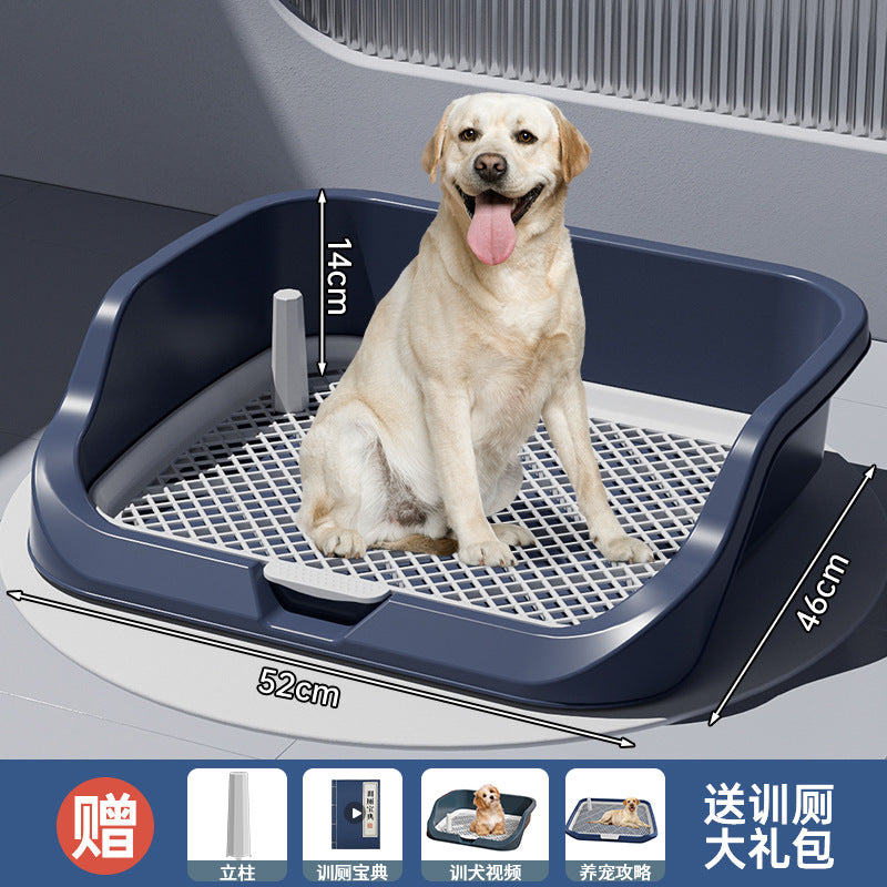 狗厕所超大号小中大型犬平板高围栏防外溅狗狗尿盆送立柱厂家批发