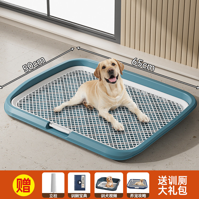 狗厕所超大号小中大型犬平板高围栏防外溅狗狗尿盆送立柱厂家批发