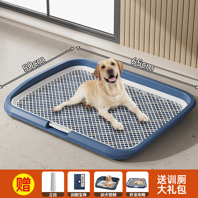 狗厕所超大号小中大型犬平板高围栏防外溅狗狗尿盆送立柱厂家批发