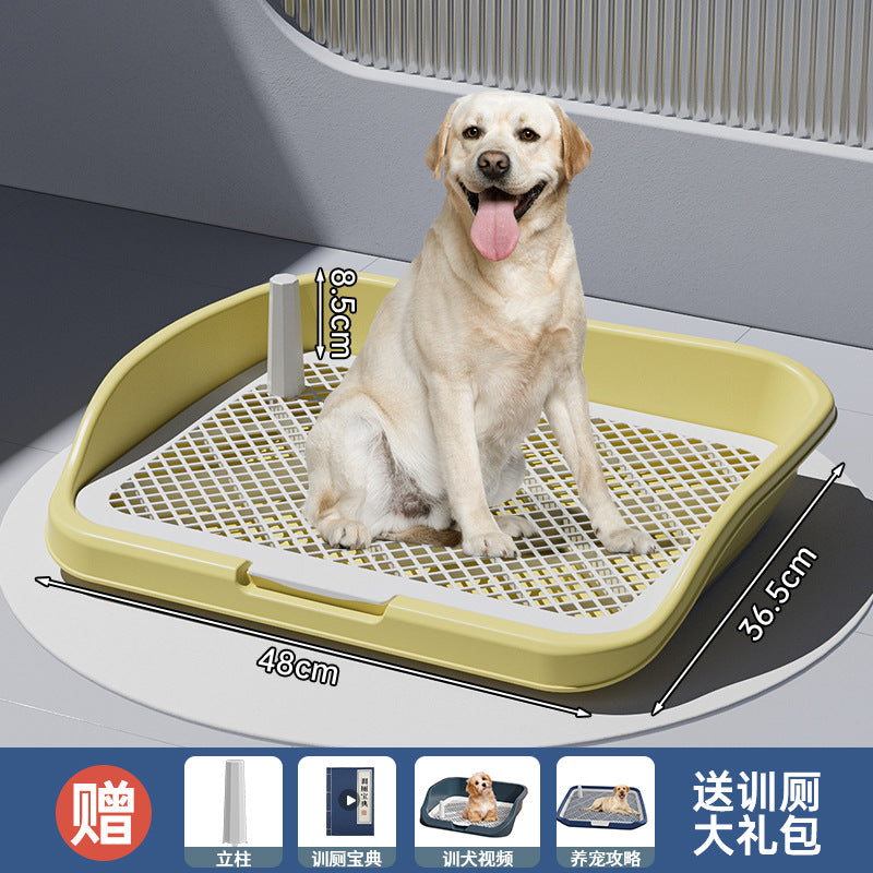 狗厕所超大号小中大型犬平板高围栏防外溅狗狗尿盆送立柱厂家批发