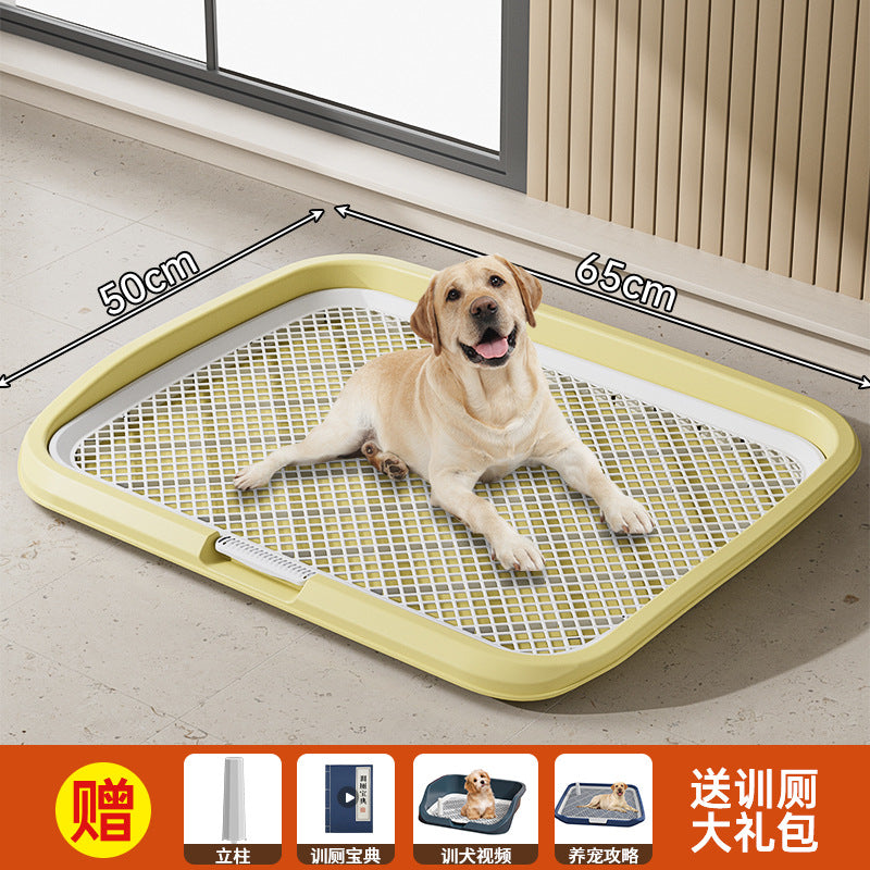 狗厕所超大号小中大型犬平板高围栏防外溅狗狗尿盆送立柱厂家批发