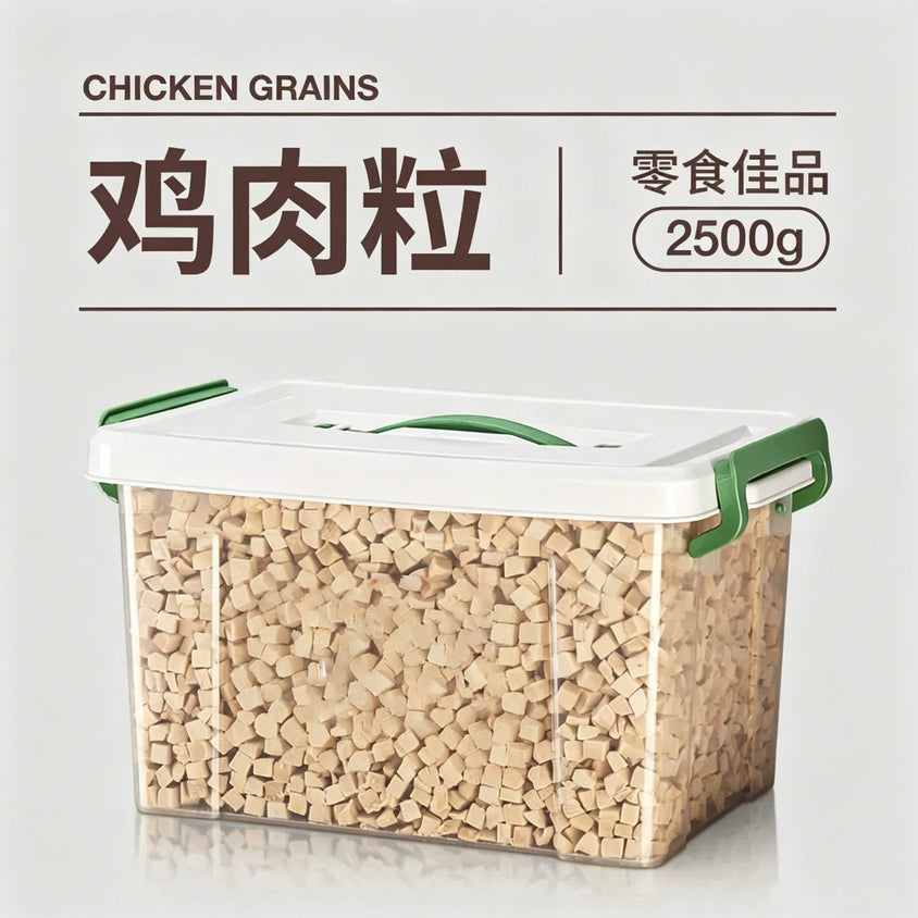 冻干猫零食冻干鸡肉粒鸭肉鸡胸肉5斤训练奖励磨牙宠物零食大桶装