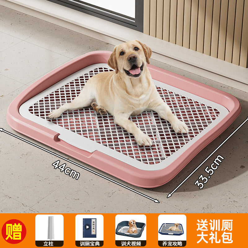 狗厕所超大号小中大型犬平板高围栏防外溅狗狗尿盆送立柱厂家批发