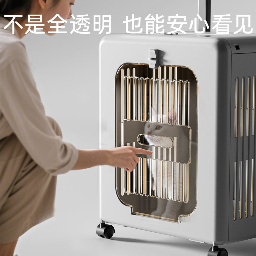 可折叠宠物拉杆箱猫咪外出便携猫箱透气航空箱狗狗宠物用品批发