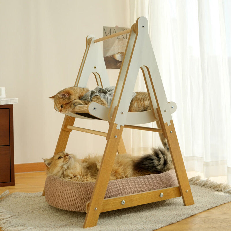 双层猫窝猫抓板摇床瓦楞纸猫窝无色无味安全卫生趣味猫抓板猫玩具