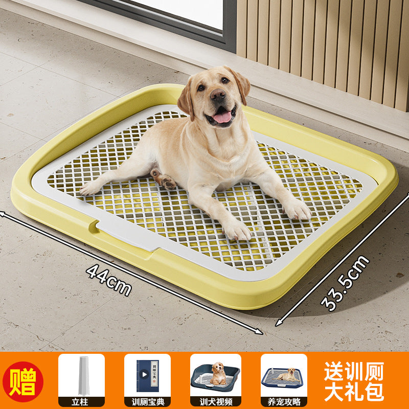 狗厕所超大号小中大型犬平板高围栏防外溅狗狗尿盆送立柱厂家批发