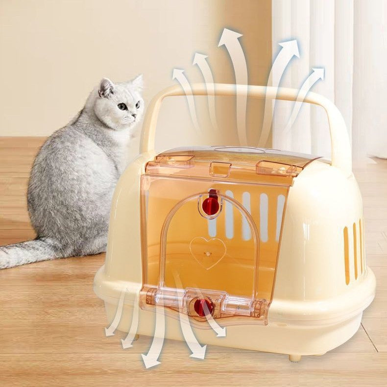 Pet Car Travel Carrier: Breathable Universal Car-Mounted Pet Carrier
