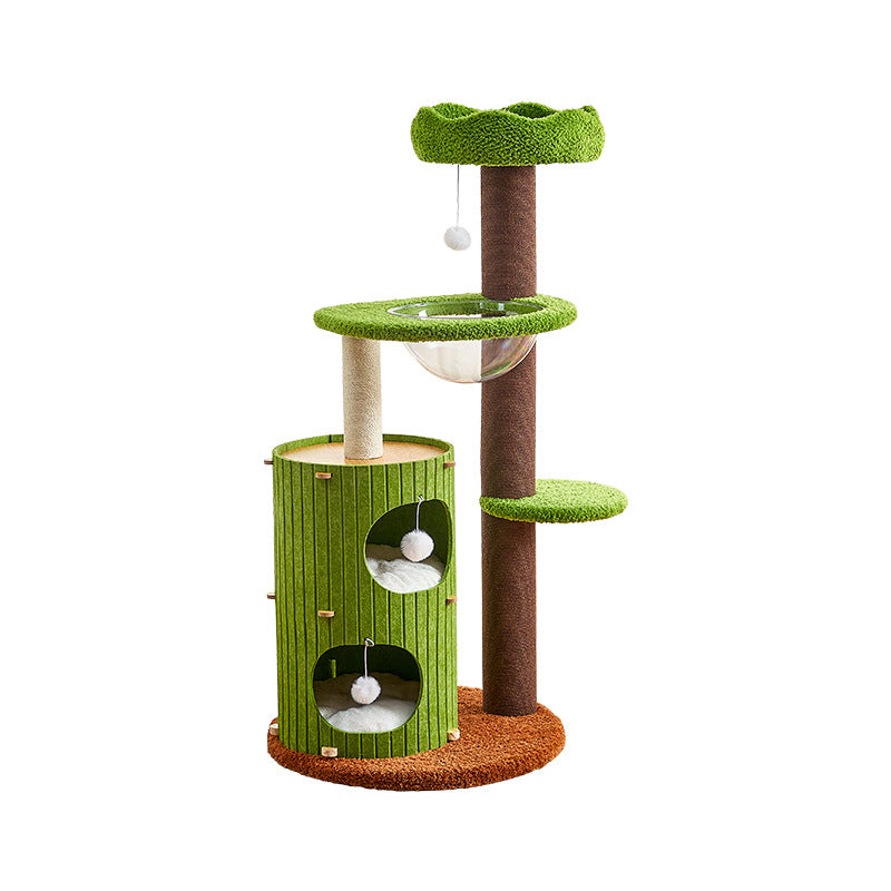 Feline Haven: Cozy Cat Tree & Bed Combo for Cats Fish Fun - CatebyPets