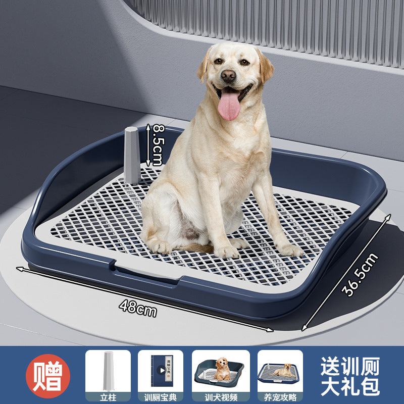 狗厕所超大号小中大型犬平板高围栏防外溅狗狗尿盆送立柱厂家批发