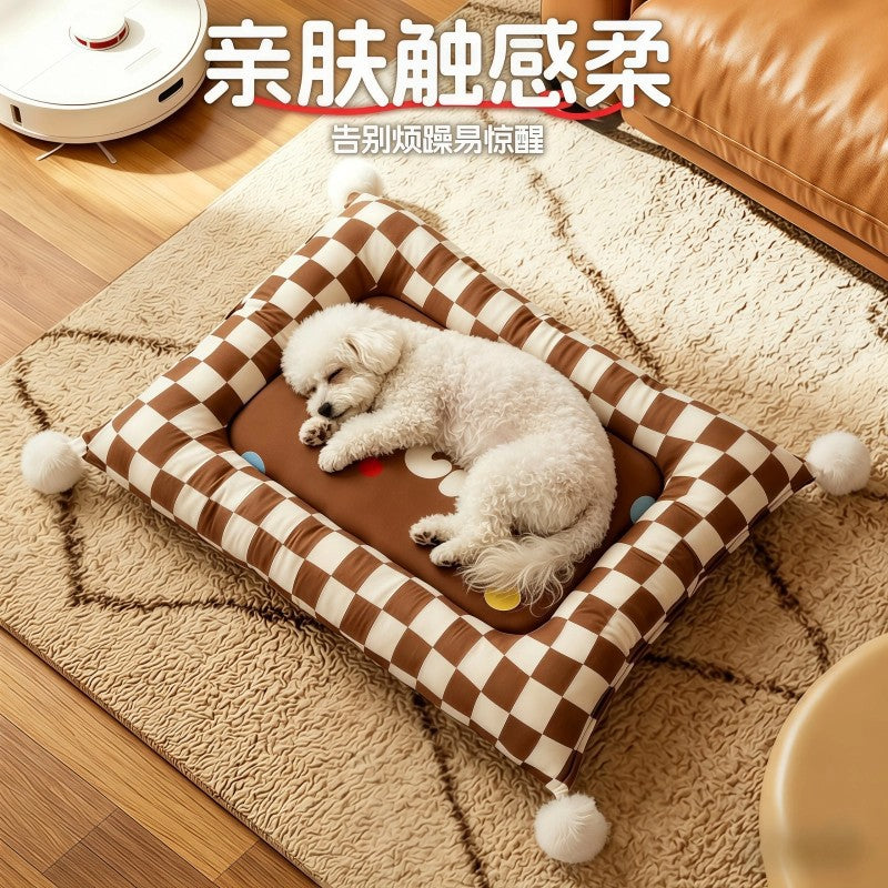 狗窝四季通用可拆洗透气条纹宠物床中小型犬狗床狗狗沙发猫狗垫子