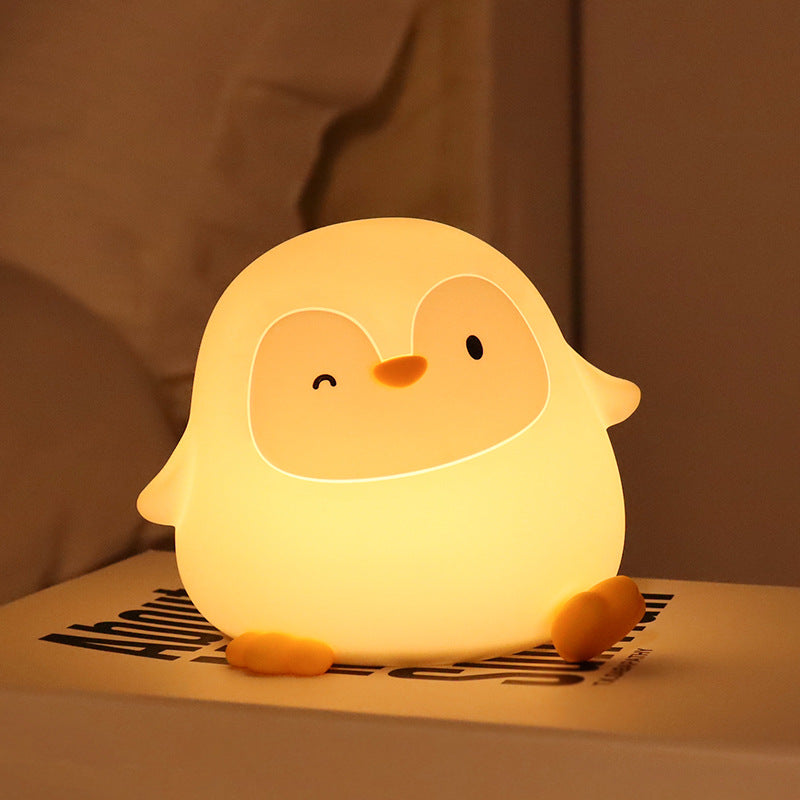 Cute Silicone Night Light for Kids Nursery | Squishy Animal LED Lamp (Capybara, Duck, Mushroom) | Rechargeable Touch Sensor Bedside Light - CatebyPets