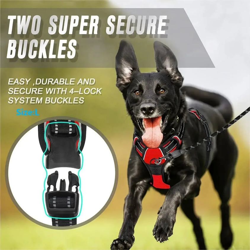 Dog Collars Harness Big Vests Leash Pet Shop Everything for Dogs Leather Puppy Accessories Medium Small Set - CatebyPets