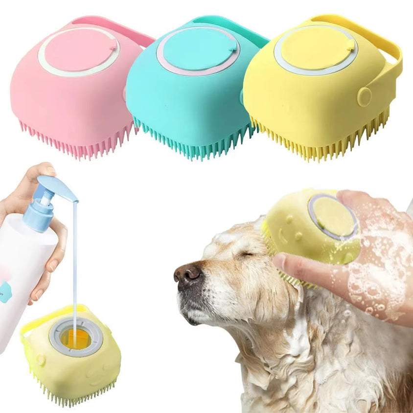 Bathroom Puppy Big Dog Cat Bath Massage Gloves - CatebyPets