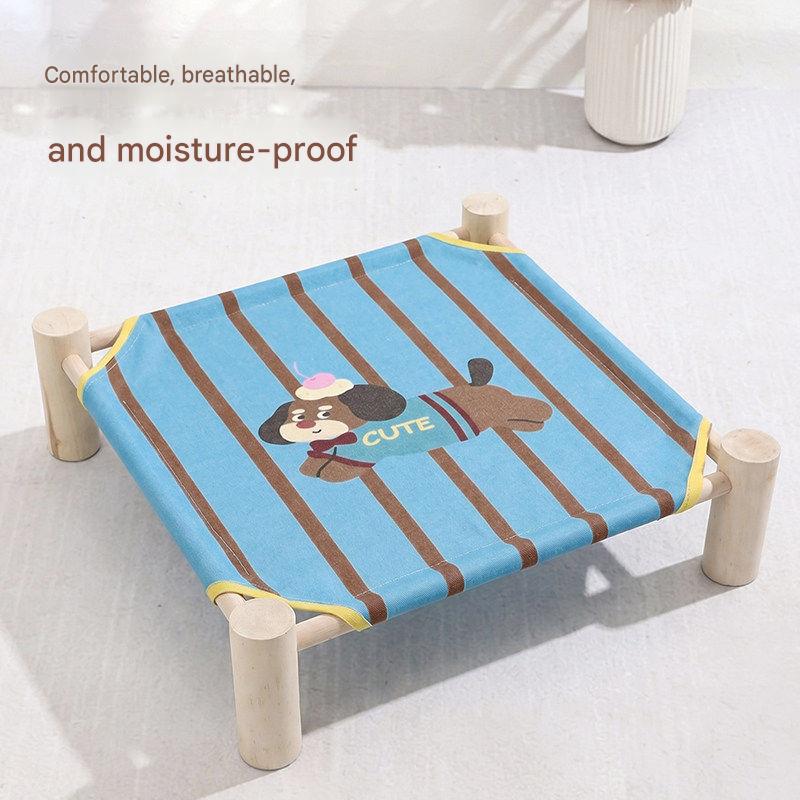 Pet Bed House: All-Season Wooden Removable Washable Comfort