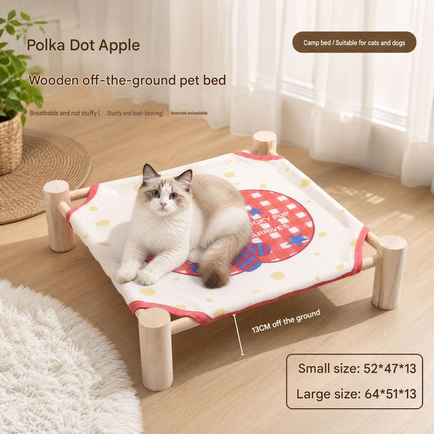 Pet Bed House: All-Season Wooden Removable Washable Comfort - CatebyPets