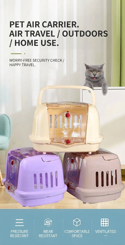 Pet Car Travel Carrier: Breathable Universal Car-Mounted Pet Carrier - CatebyPets