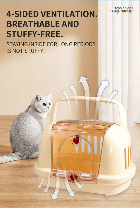 Pet Car Travel Carrier: Breathable Universal Car-Mounted Pet Carrier - CatebyPets