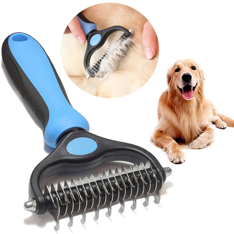 Professional Pet Deshedding Brush Grooming Shedding Supplies - CatebyPets