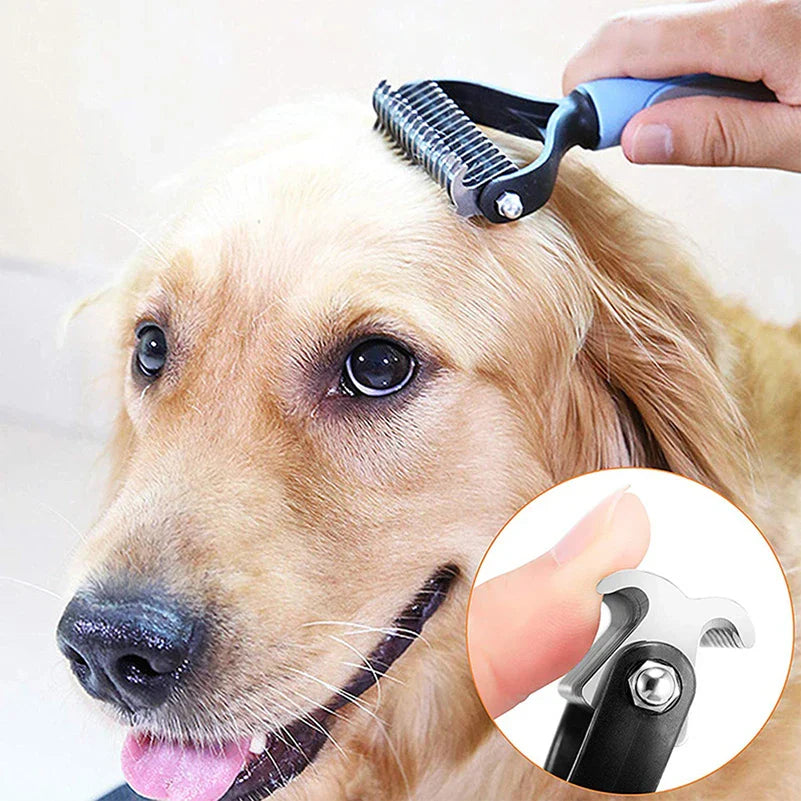 Professional Pet Deshedding Brush Grooming Shedding Supplies - CatebyPets