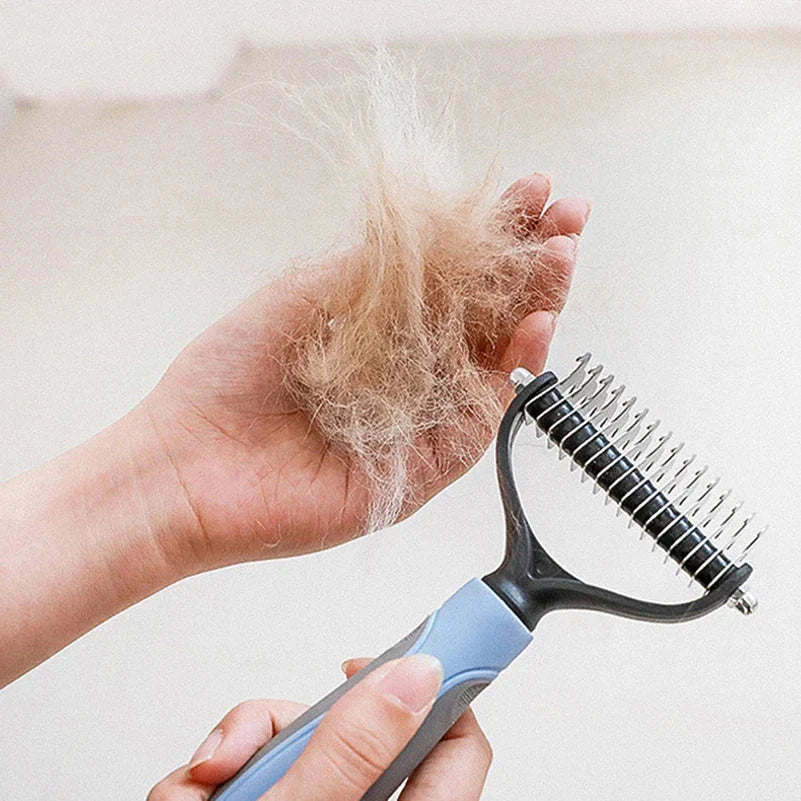 Professional Pet Deshedding Brush Grooming Shedding Supplies - CatebyPets
