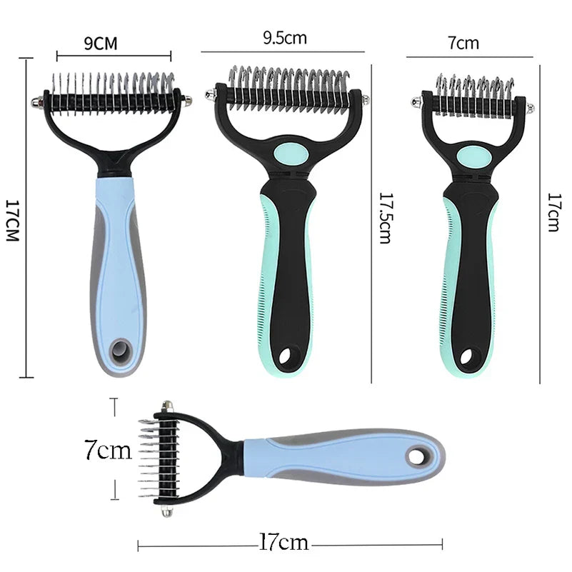 Professional Pet Deshedding Brush Grooming Shedding Supplies - CatebyPets