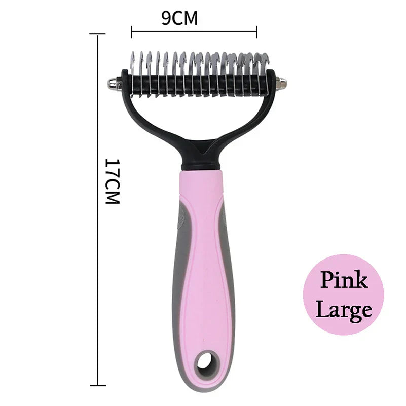 Professional Pet Deshedding Brush Grooming Shedding Supplies - CatebyPets