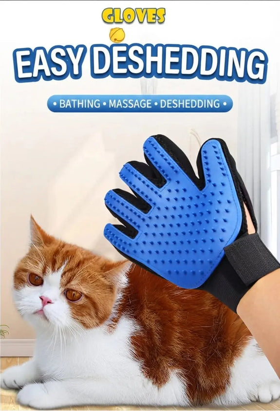 Pet Hair Glove Remover Silicone Grooming Gloves For Cats & Dogs - CatebyPets