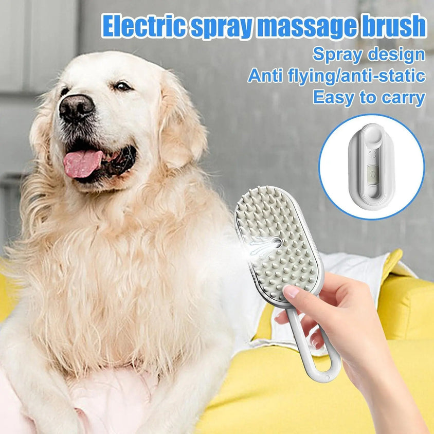 Pet Steam Brush Cat Dog Cleaning Steamy Spray comb - CatebyPets