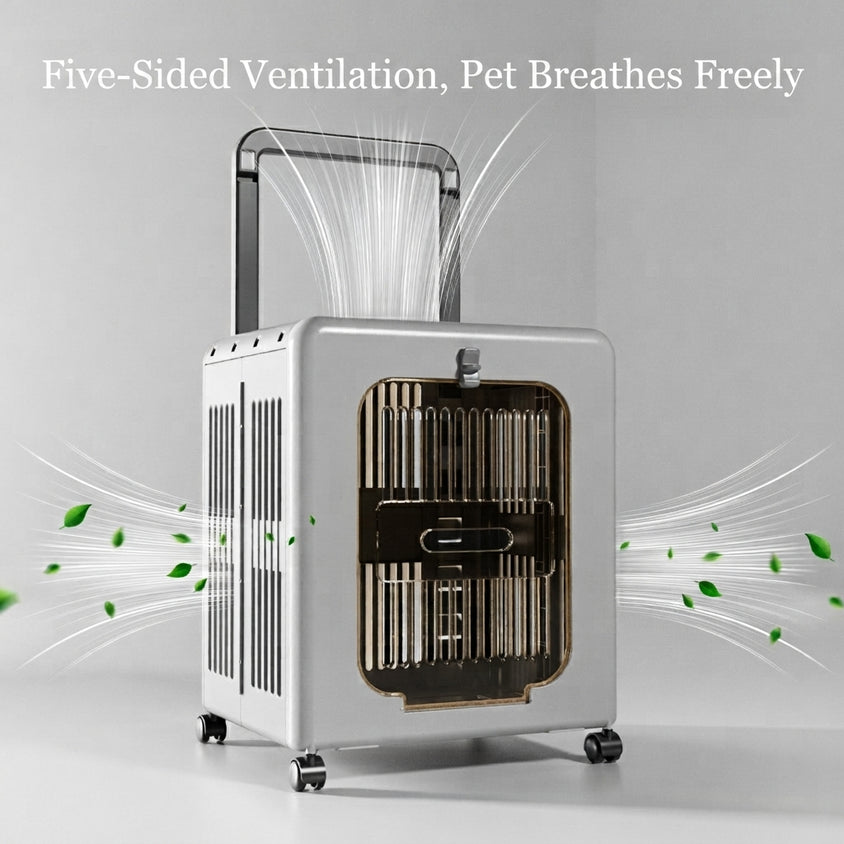 Pet Travel Carrier With Wheels: Foldable Rolling Case For Pets - CatebyPets
