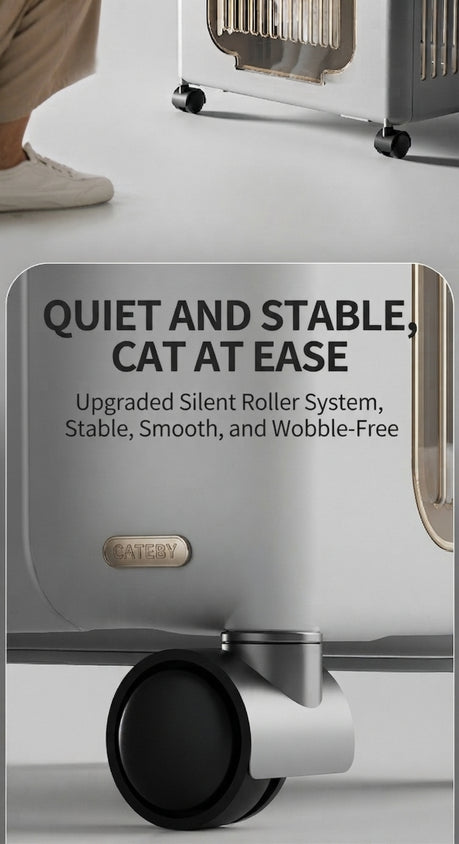 Pet Travel Carrier With Wheels: Foldable Rolling Case For Pets - CatebyPets