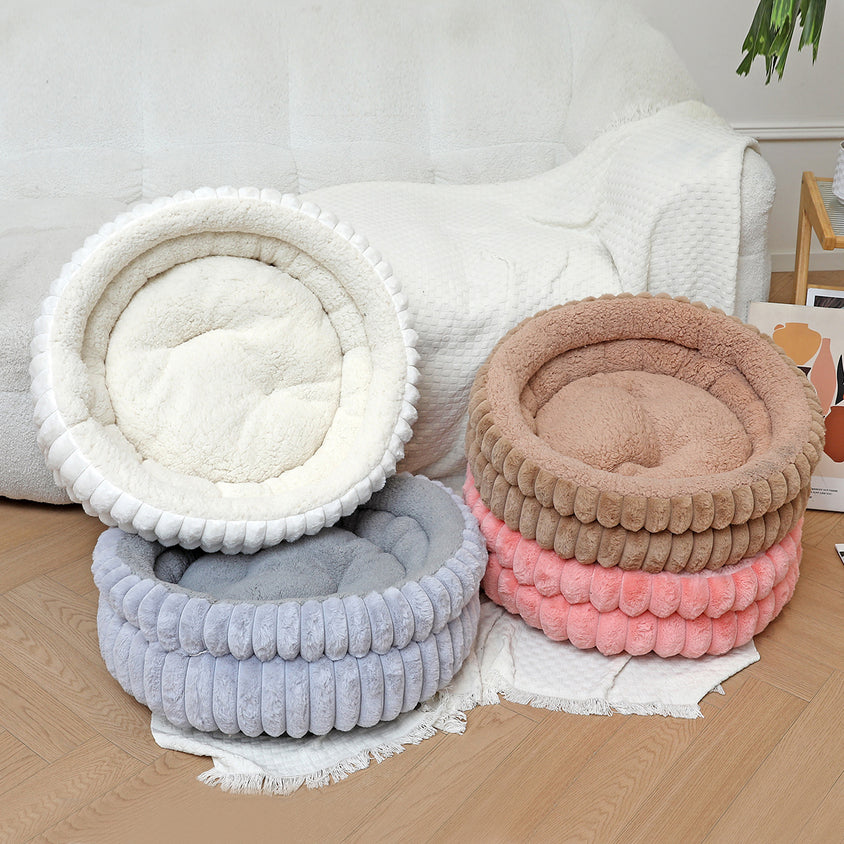 Cozy Plush Velvet Bed Makes: Luxury Decorative Set - CatebyPets