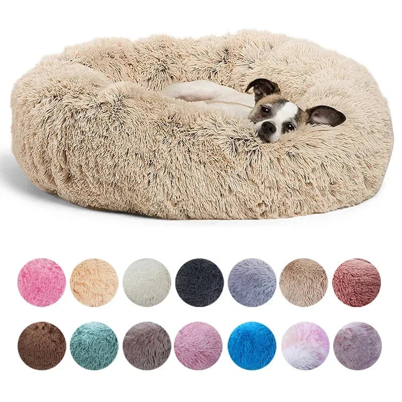 40-90cm 6 Sizes Round Pet Bed for Large Dog Bed Super Soft Cat Bed Plush Dog House for Medium Dog House Winter Warm Sleeping - CatebyPets