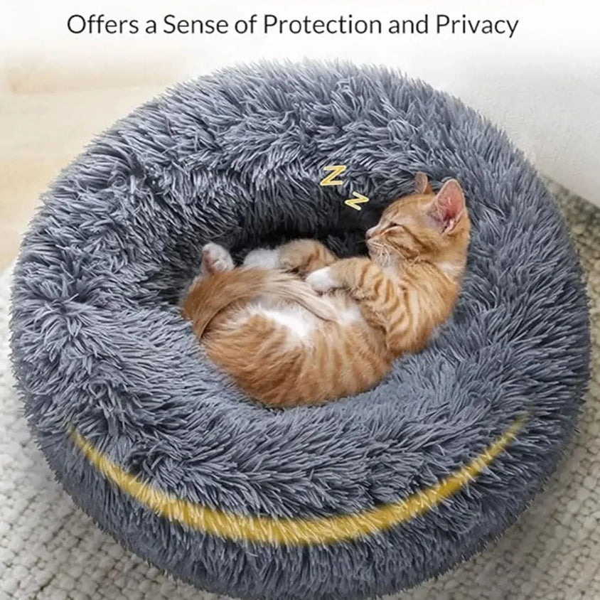 40-90cm 6 Sizes Round Pet Bed for Large Dog Bed Super Soft Cat Bed Plush Dog House for Medium Dog House Winter Warm Sleeping - CatebyPets