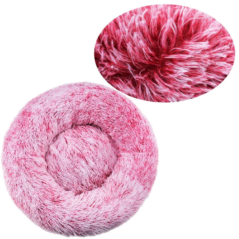 40-90cm 6 Sizes Round Pet Bed for Large Dog Bed Super Soft Cat Bed Plush Dog House for Medium Dog House Winter Warm Sleeping - CatebyPets
