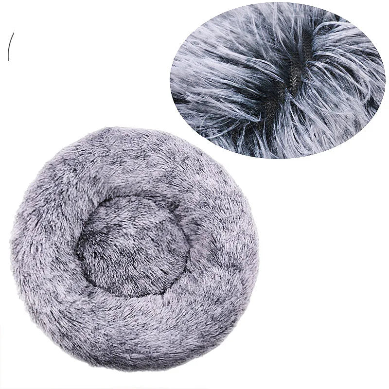 40-90cm 6 Sizes Round Pet Bed for Large Dog Bed Super Soft Cat Bed Plush Dog House for Medium Dog House Winter Warm Sleeping - CatebyPets