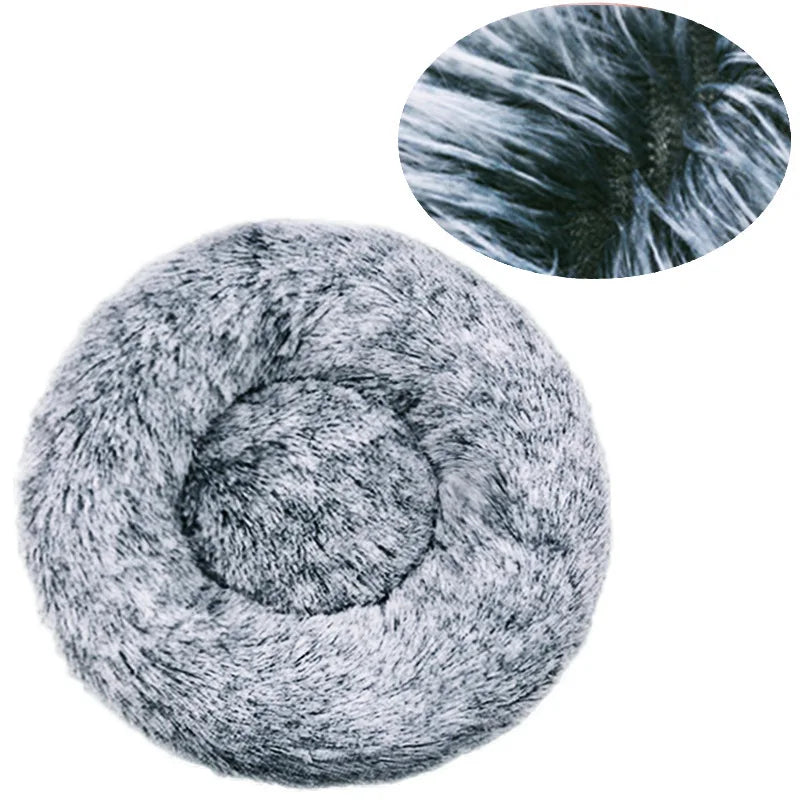 40-90cm 6 Sizes Round Pet Bed for Large Dog Bed Super Soft Cat Bed Plush Dog House for Medium Dog House Winter Warm Sleeping - CatebyPets