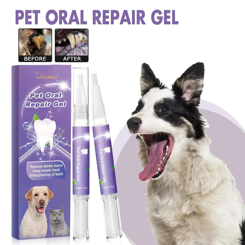Dog Oral Cleaning Gel Tooth Stain Cleaner - CatebyPets