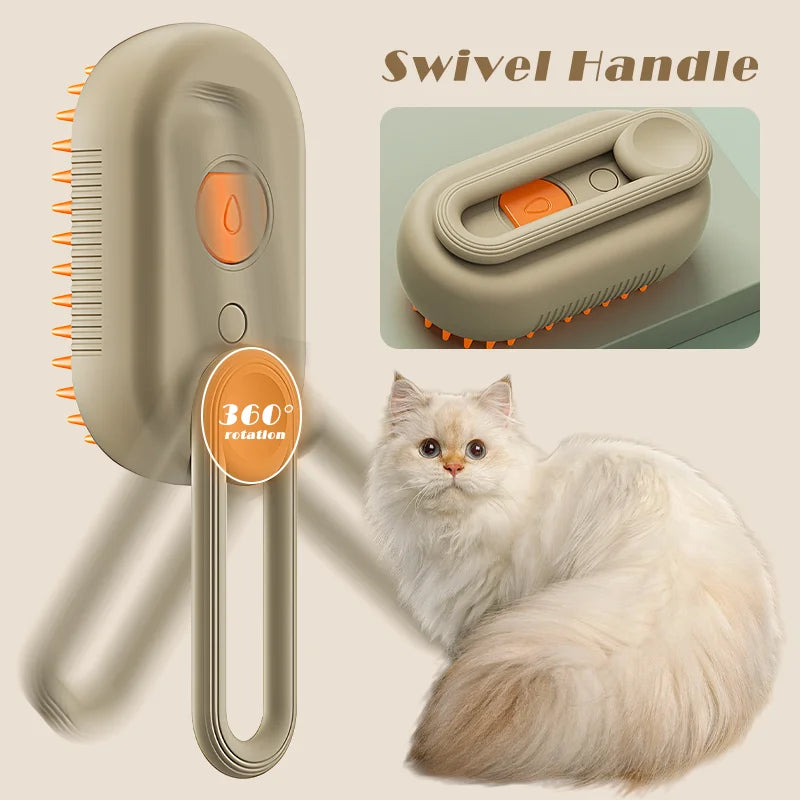 Pet Steam Brush Cat Dog Cleaning Steamy Spray Massage Beauty Comb,
 Steamy Pet Grooming Brush,
 Pet Cleaning Steam Comb,
 Steam Massage Comb for Dogs and Cats.